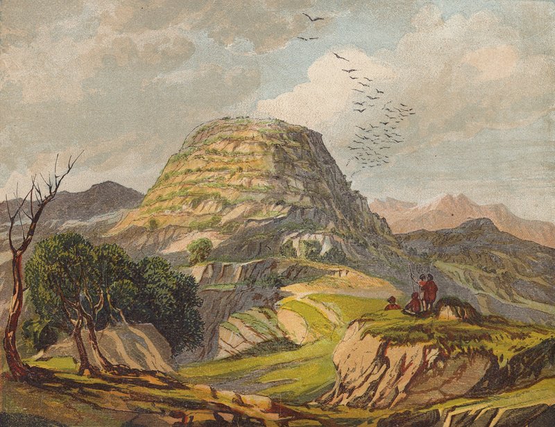 Monte Tabor, Galileia (litografia a cores) de English School