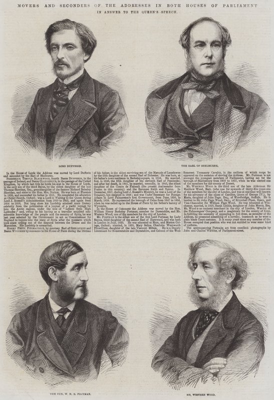 Os Movimentos e Secundários dos Endereços em ambas as Câmaras do Parlamento, em Resposta ao Discurso da Rainha (gravura) de English School