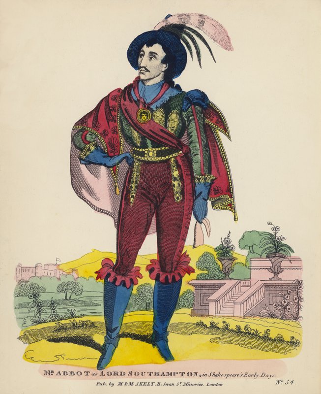 Sr. Abade como Lord Southampton, em Shakespeare