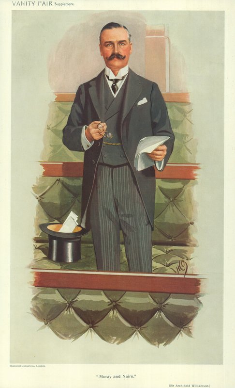 Archibald Williamson, Moray e Nairn, 16 de dezembro de 1909, desenho animado da Vanity Fair de English School