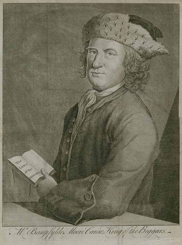 Sr. Bampfylde Moore Carew, rei dos mendigos de English School