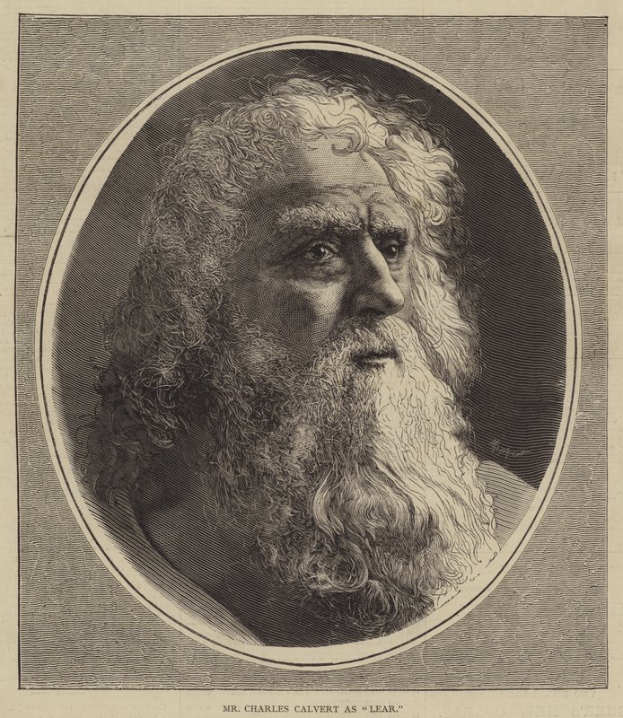 Sr. Charles Calvert como "Lear" (gravura) de English School