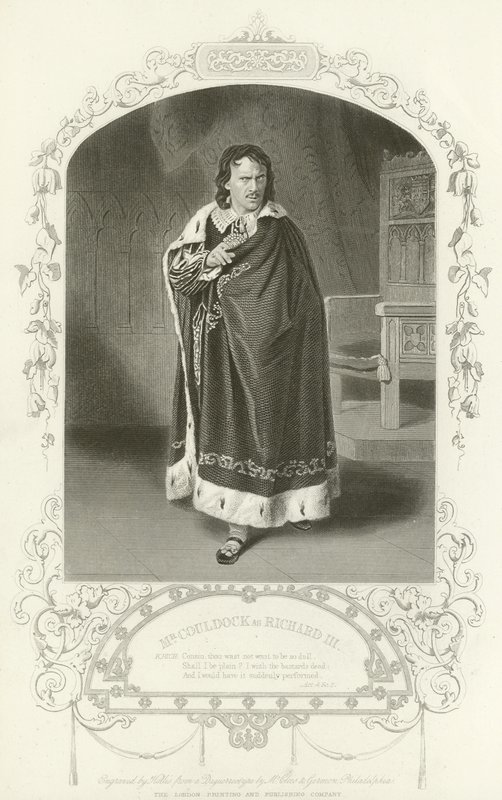 Sr. Couldock como Ricardo III, Ricardo III, Ato IV, Cena II de English School