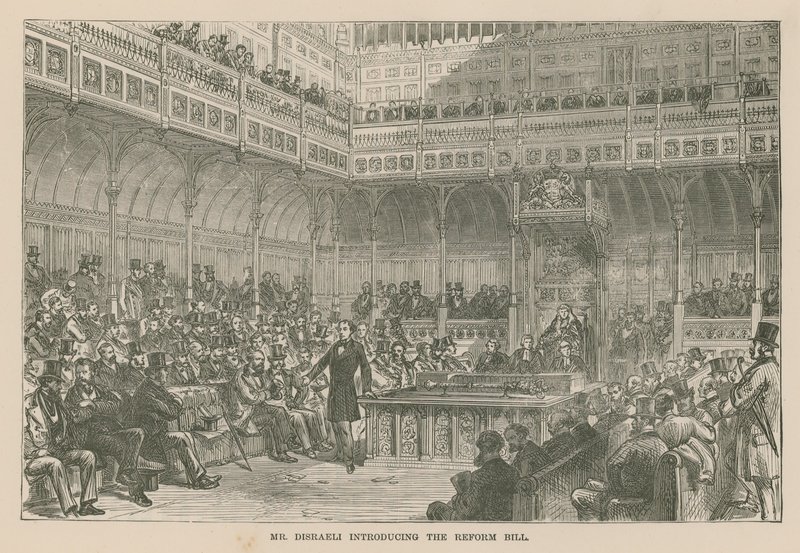Sr. Disraeli, apresentando a Lei de Reforma de English School