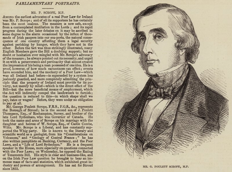 Sr. G Poulett Scrope, deputado (gravura) de English School
