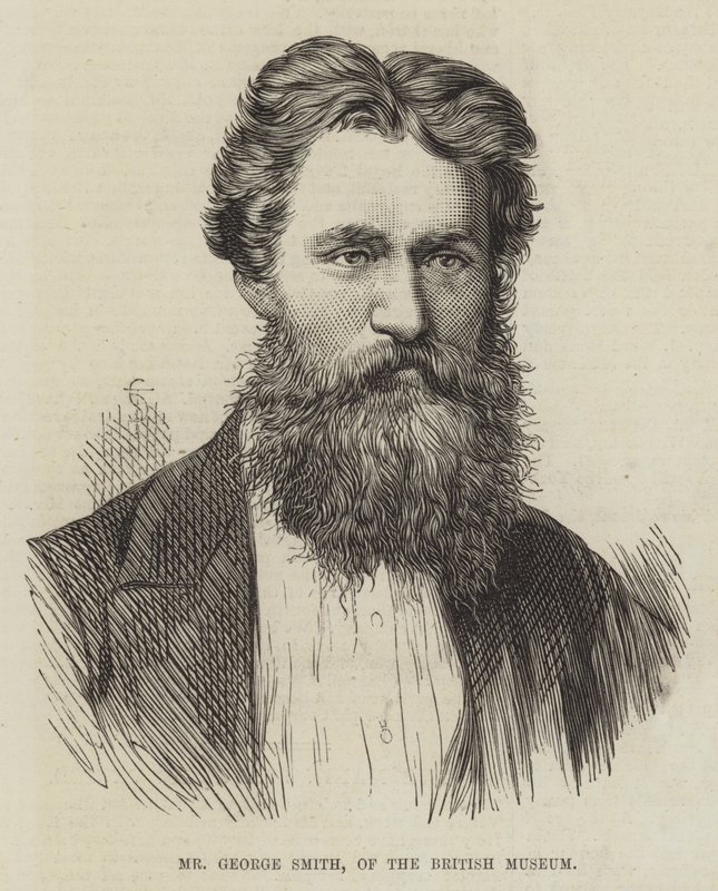 Sr. George Smith, do Museu Britânico (gravura) de English School