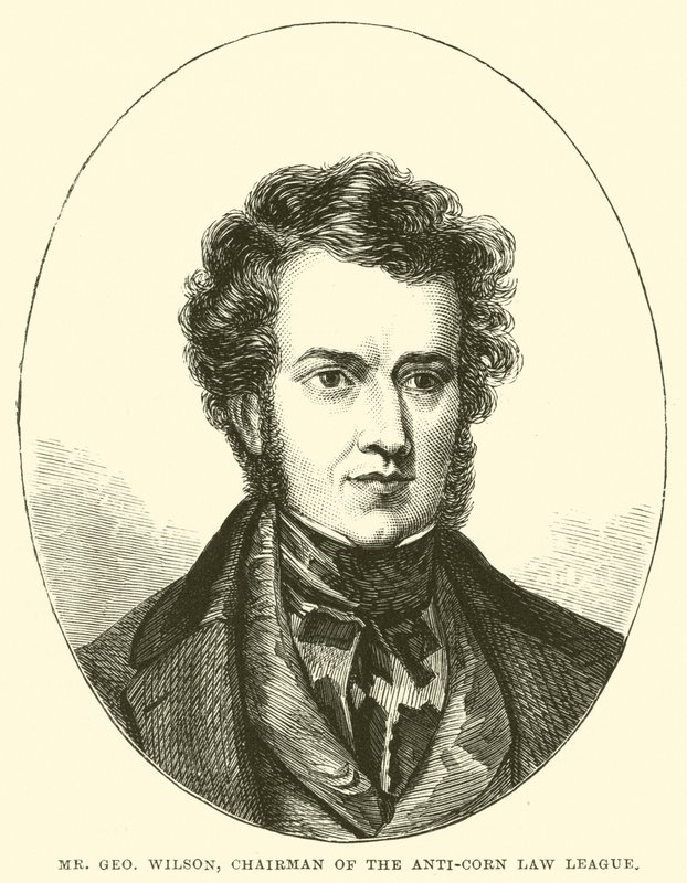 Sr. George Wilson, Presidente da Anti-Corn Law League (gravura) de English School