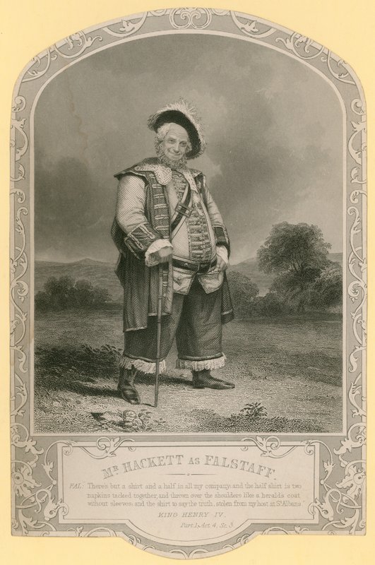 Sr. Hackett como Falstaff de English School