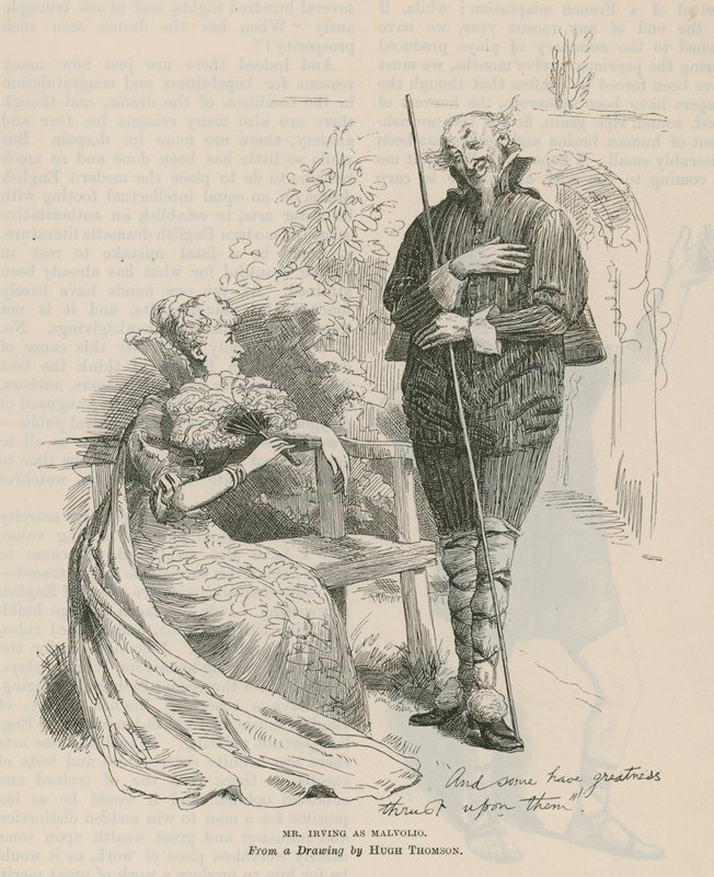 Sr. Henry Irving, ator, como Malvolio de English School