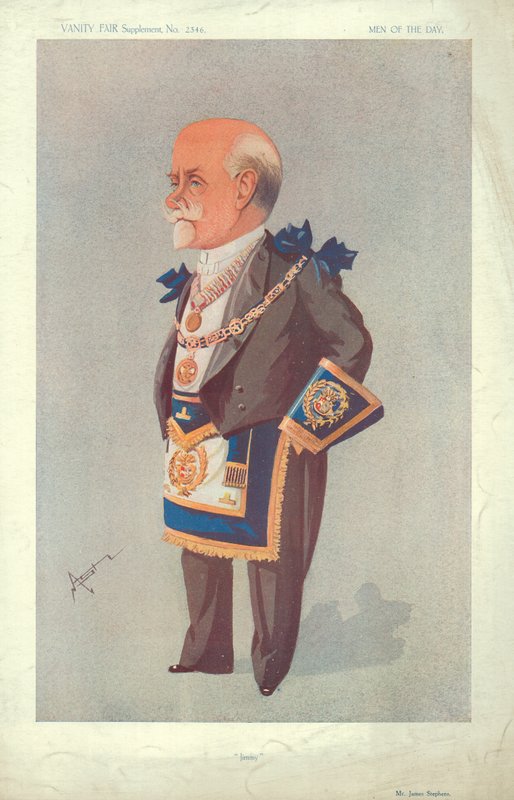 Sr. James Stephens, Jimmy, 22 de outubro de 1913, desenho animado da Vanity Fair de English School