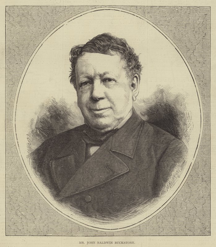 Sr. John Baldwin Buckstone (gravura) de English School