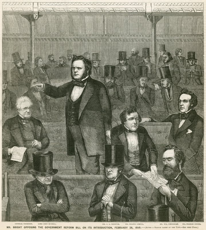Sr. John Bright se opondo à Lei de Reforma do Governo em sua introdução, 28 de fevereiro de 1859 de English School