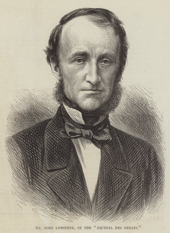 Sr. John Lemoinne, do "Journal des Debats" (gravura) de English School