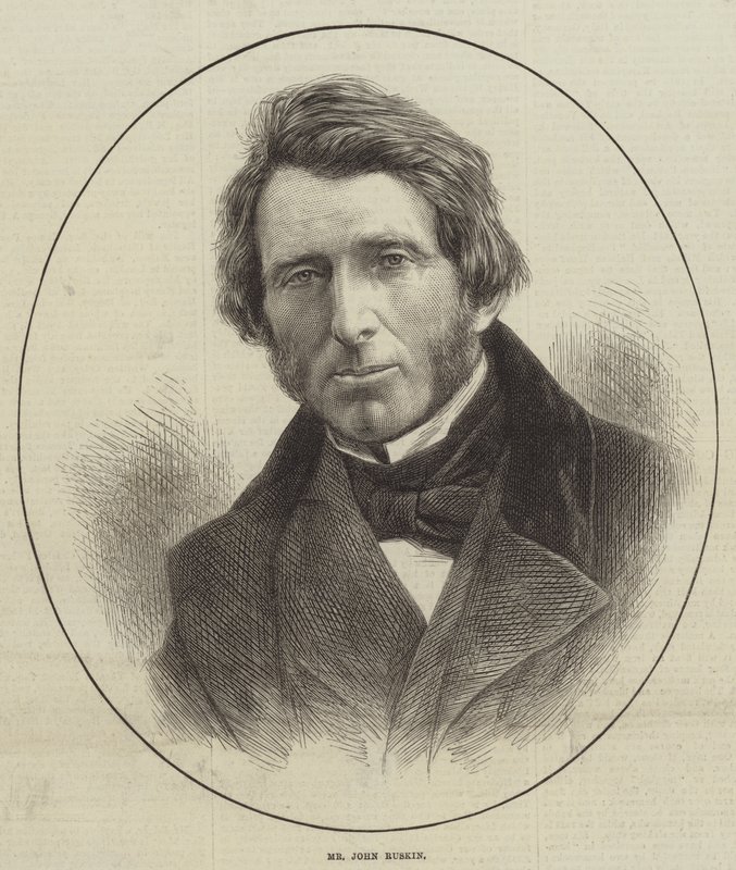 Sr. John Ruskin (gravura) de English School