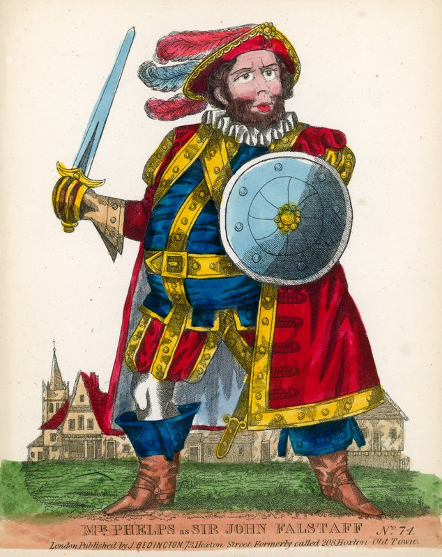 Sr. Phelps como Sir John Falstaff de English School