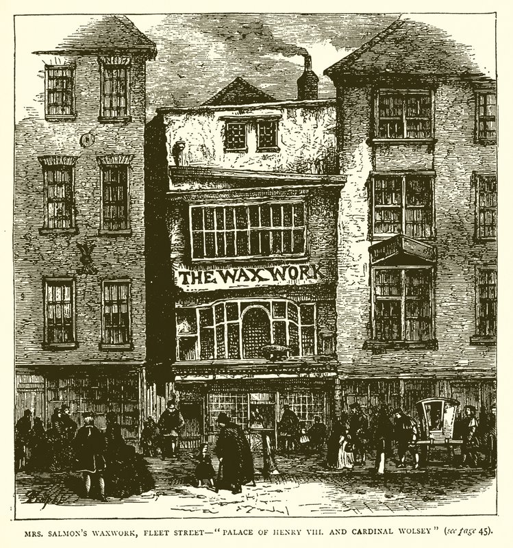 Sr. Salmons Waxwork, Fleet Street - Palácio de Henrique VIII. e o cardeal Wolsey de English School