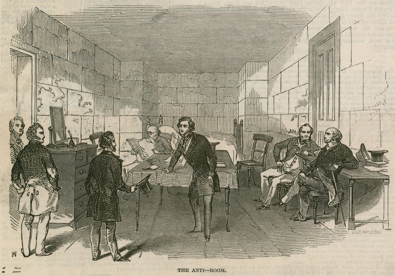 Sr. Smith OBrien, MP, em custódia na Câmara dos Comuns: The Anti-Room de English School