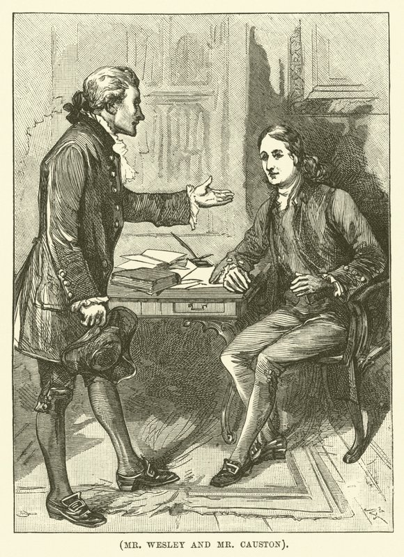 O Sr. Wesley e o Sr. Causton (gravura) de English School