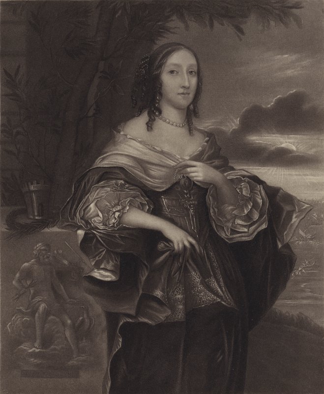 Sra. Claypole (Elizabeth Cromwell), segunda filha de Oliver Cromwell (litografia) de English School