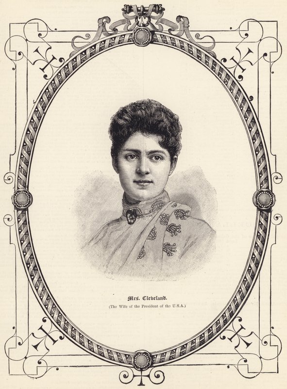 Sra. Cleveland (a Esposa do Presidente dos EUA) (gravura) de English School
