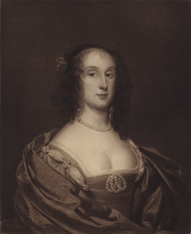 Sra. Fleetwood, anteriormente Sra. Ireton (Bridget Cromwell), filha mais velha de Oliver Cromwell (litografia) de English School