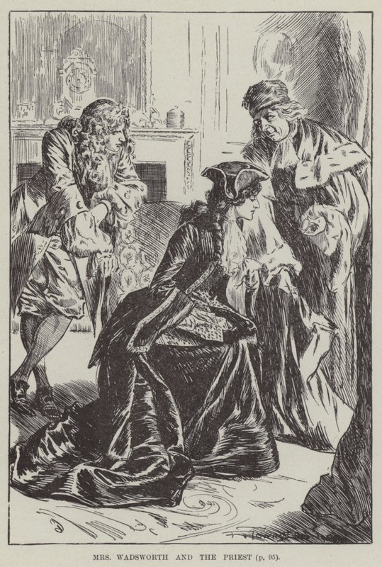 Sra. Wadsworth e o padre (gravura) de English School