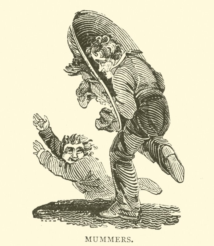 Mummers (xilogravura) de English School
