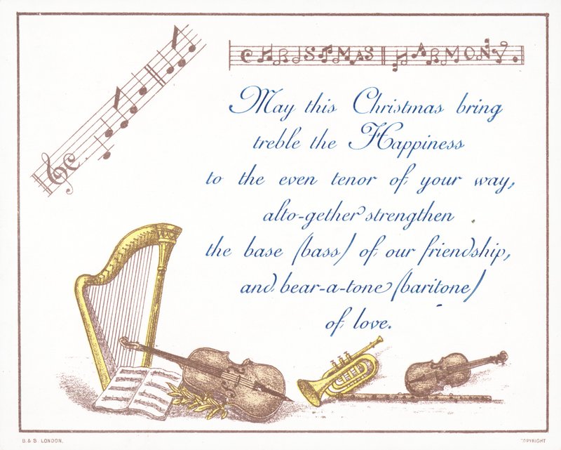 Instrumentos Musicais, Cartão De Natal de English School