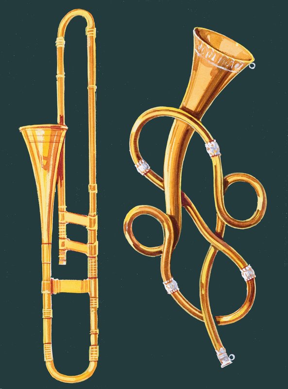 Instrumentos Musicais: Trombone e Trompete Labiríntica de English School