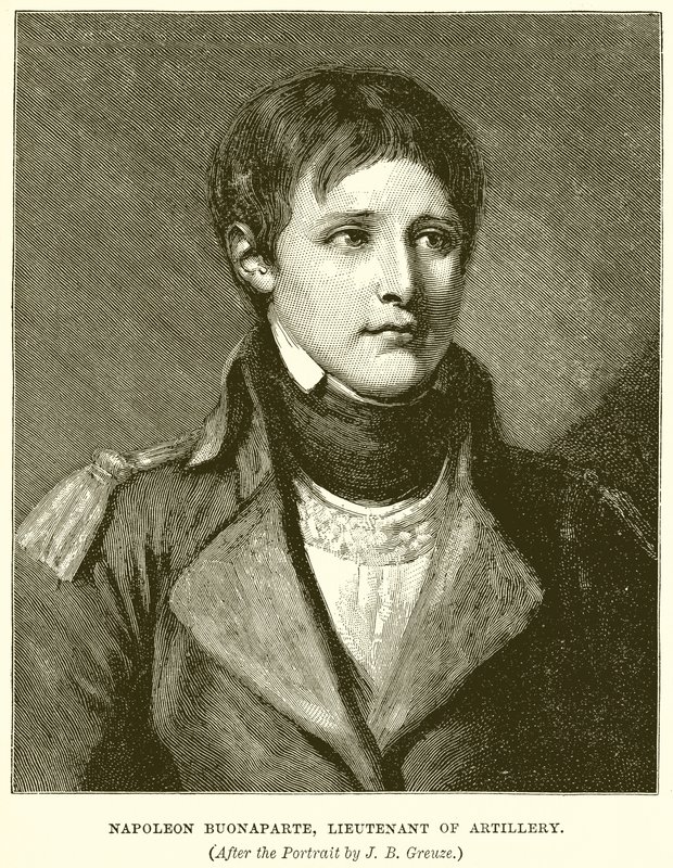 Napoleão Buonaparte, Tenente de Artilharia de English School