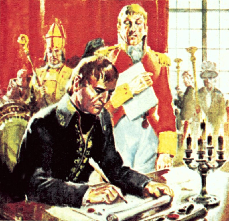 Napoleão vendendo o estado da Louisiana por 5,4 m de English School
