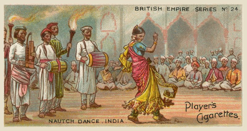 Nautch Dance, Índia (chromolitho) de English School