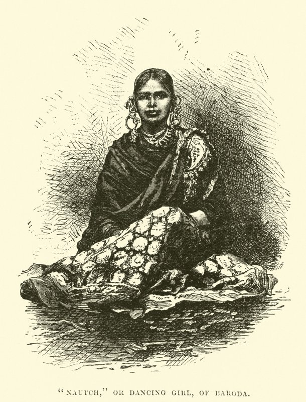 Nautch, ou dançarina de Baroda de English School