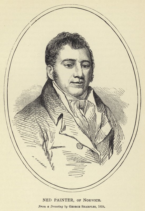 Ned Painter, de Norwich, de um desenho de George Sharples, 1824 de English School