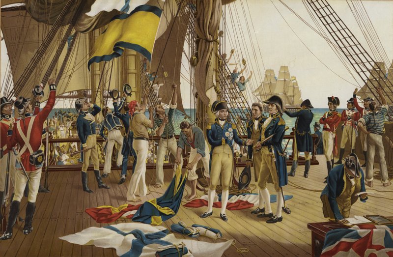 Nelsons último sinal na Trafalgar de English School