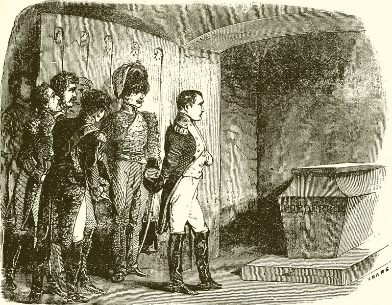 Nepoleon no túmulo de Frederico, o Grande de English School