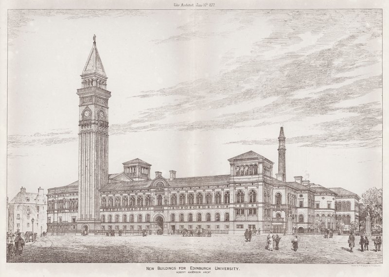 Novos Edifícios para a Universidade de Edimburgo (gravura) de English School