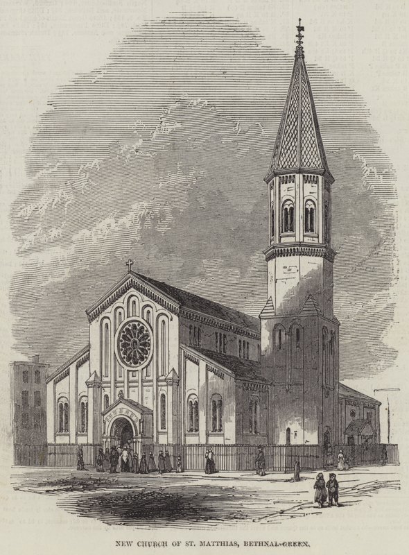 Nova Igreja de São Matias, Bethnal-Green (gravura) de English School