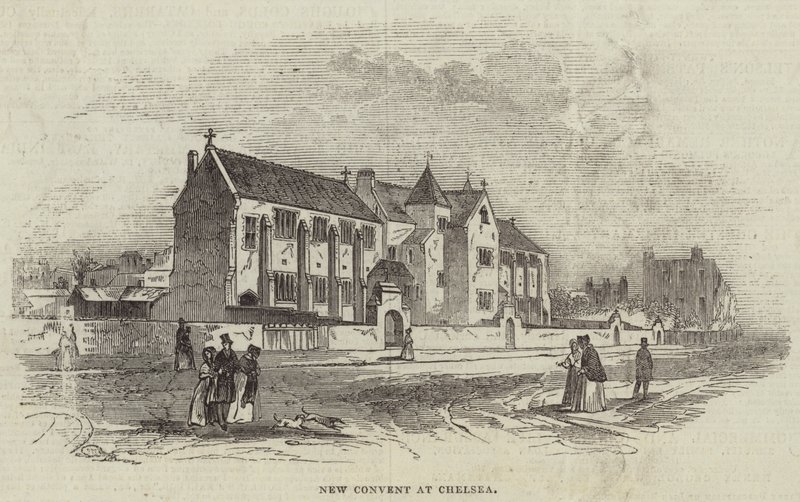 Novo Convento em Chelsea (gravura) de English School