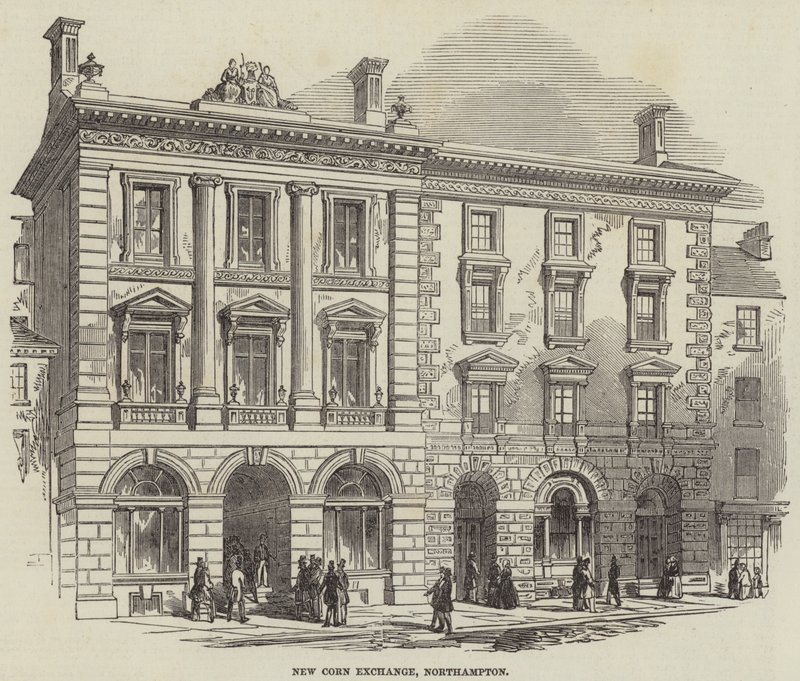 New Corn Exchange, Northampton (gravura) de English School