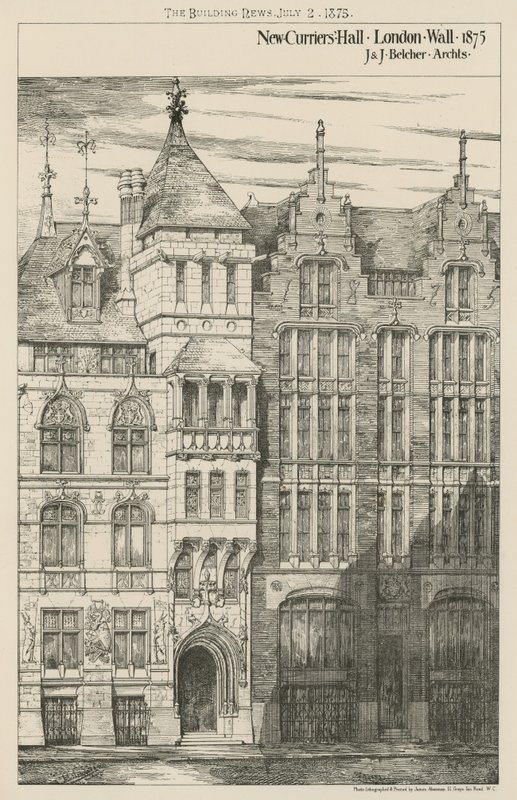 New Curriers Hall, Muralha de Londres de English School