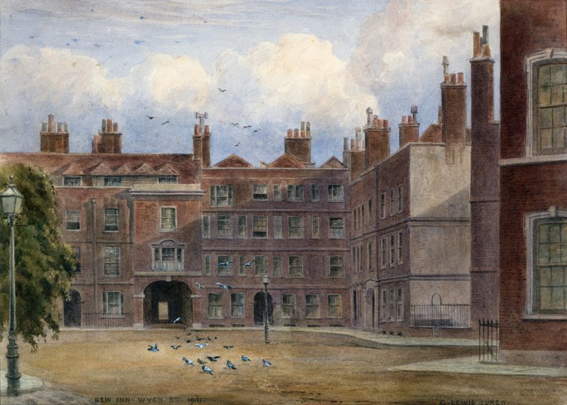 New Inn, Wych Street, 1901 (wc no papel) de English School