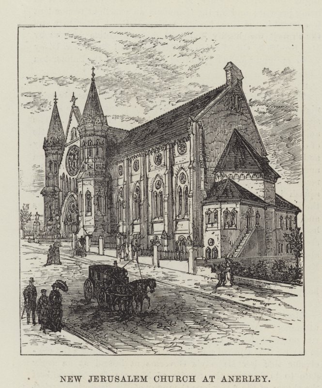 Igreja Nova Jerusalém em Anerley (gravura) de English School