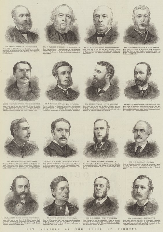 Novos membros da Câmara dos Comuns (gravura) de English School