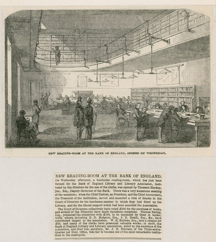 Nova sala de leitura no Banco da Inglaterra de English School