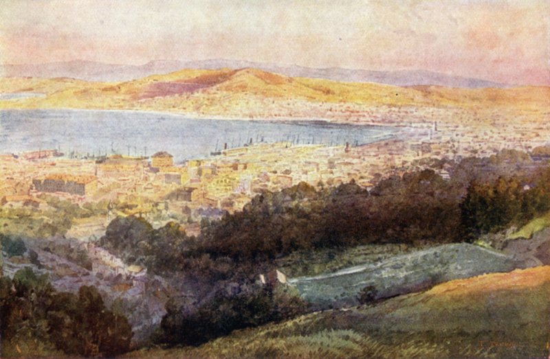 Nova Zelândia: Wellington (litografia a cores) de English School