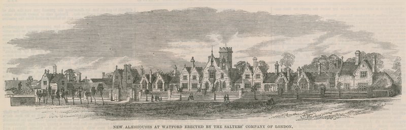 Novos almshouses em Watford de English School