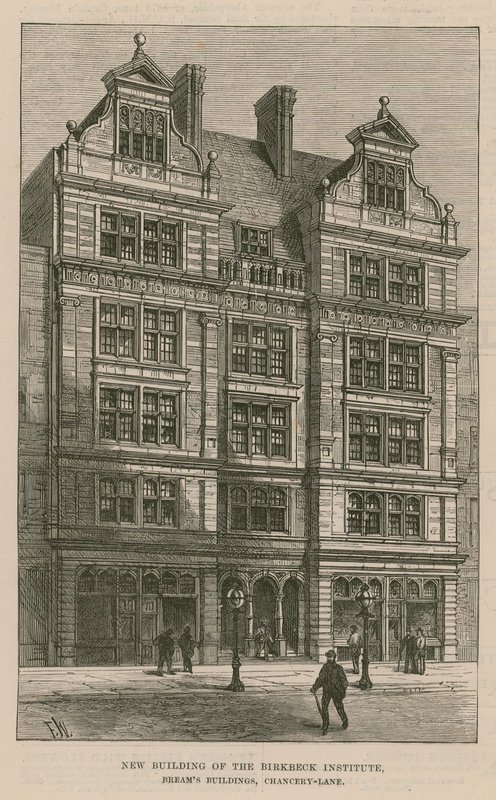 Novo edifício do Instituto Birkbeck, Breams Buildings, Chancery Lane, Londres de English School