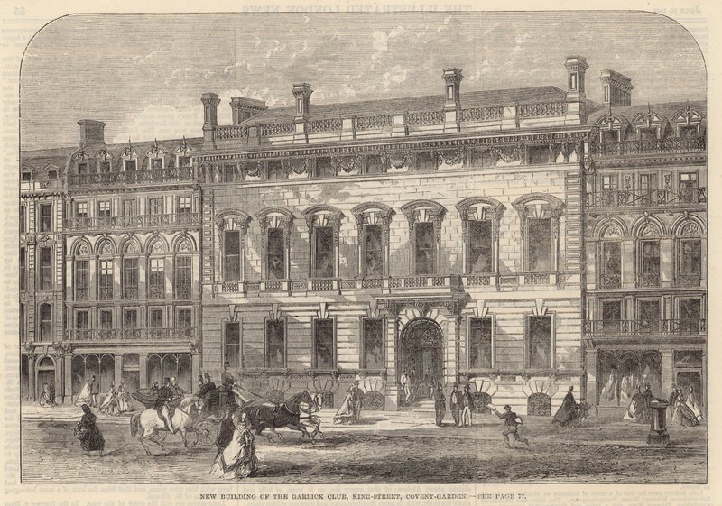 Novo edifício do Garrick Club, King Street, Covent Garden de English School