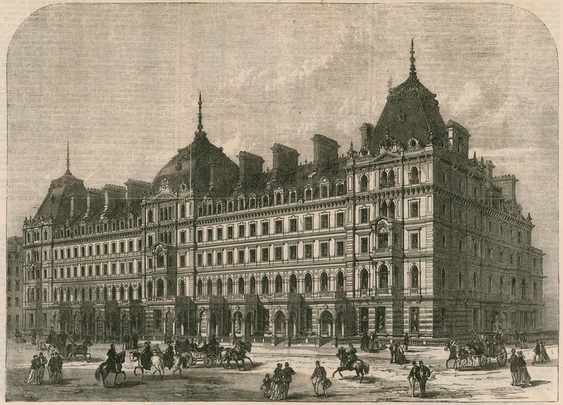 Novos edifícios de Grosvenor Place, Londres de English School
